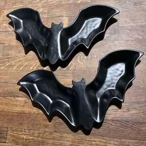 Michaels Black Bat-Shaped Serving Dishes